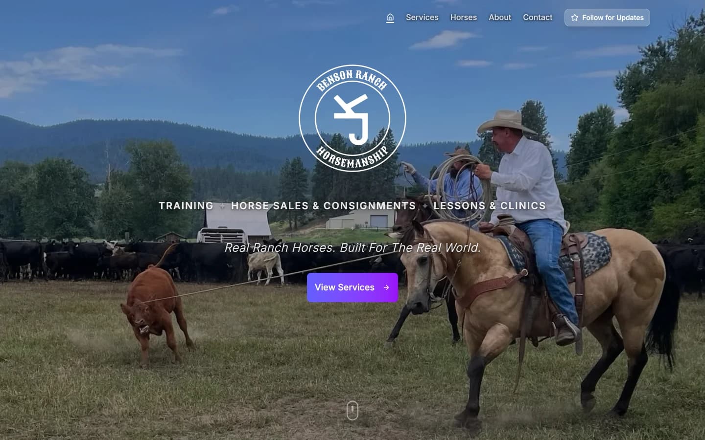 Benson Ranch Horsemanship website